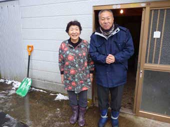 戸澤加代子さんと、秋田市の農林部農業農村振興課の斎藤さん